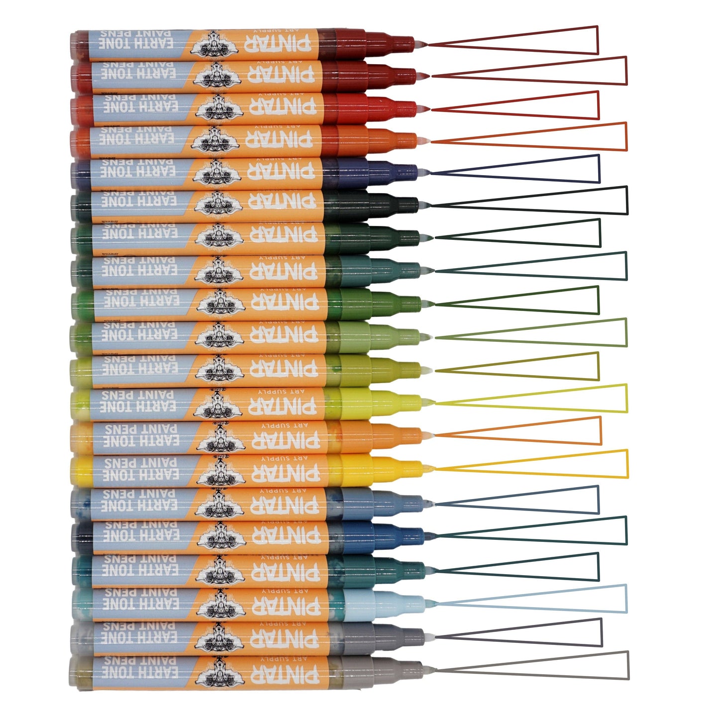 Pintar Earth Tone Acrylic Paint Pen Set - 0.7mm - 20PK