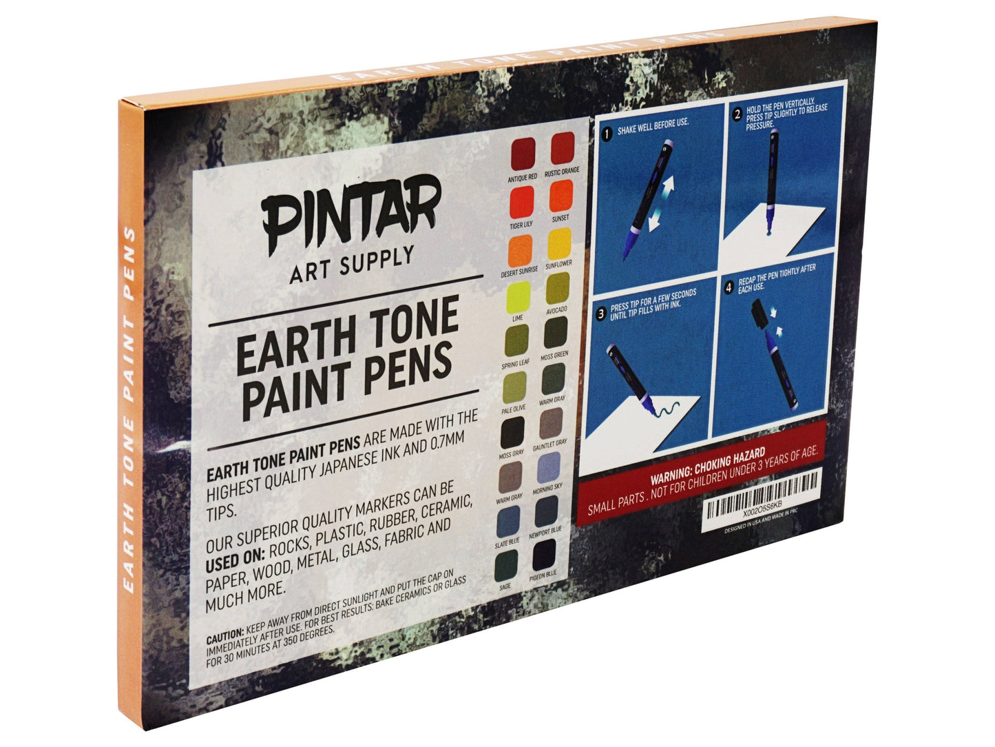 Pintar Earth Tone Acrylic Paint Pen Set - 0.7mm - 20PK