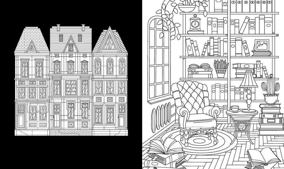 Dark Academia Coloring Book by Rockpool Publishing