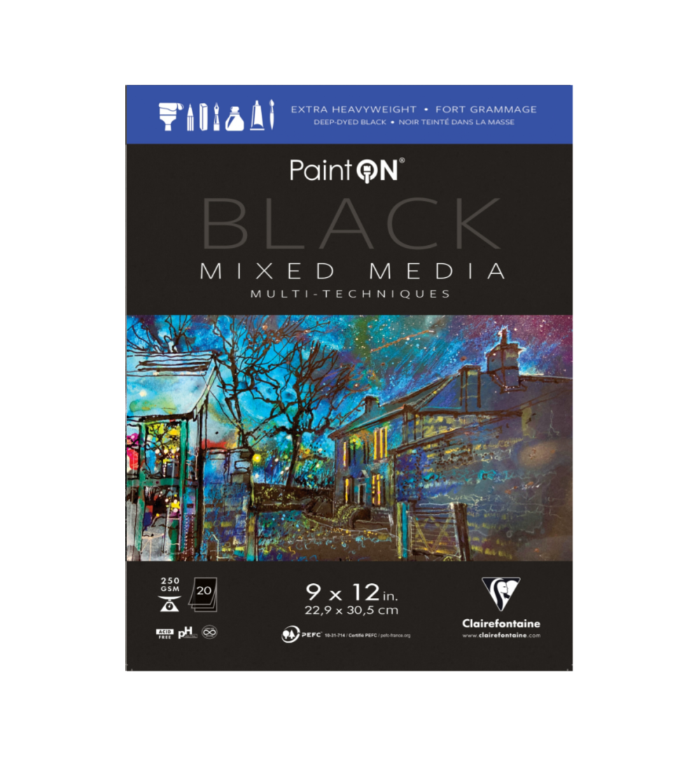 New! Paint'on Mixed Media Pads - Black