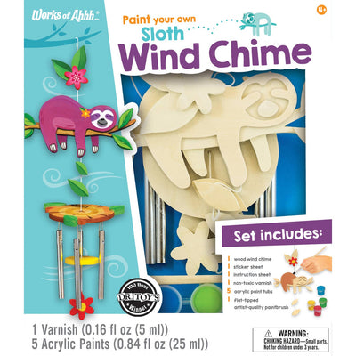 Sloth Wind Chime Wood Paint Set