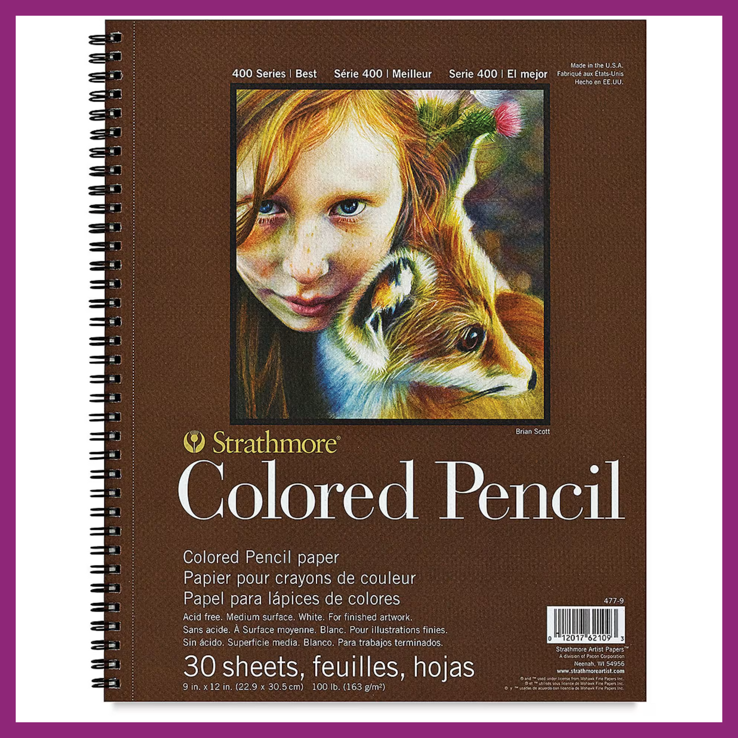 STRATHMORE COLORED PENCIL PAD