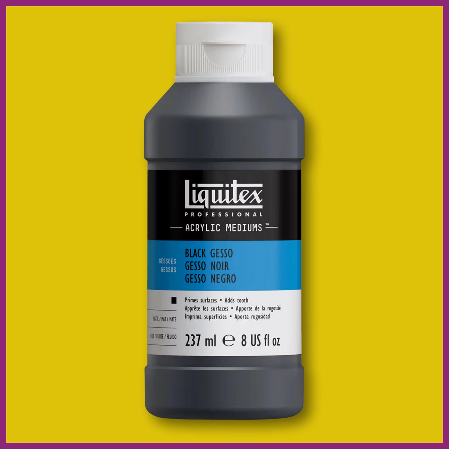 LIQUITEX ACRYLIC MEDIUM - BLACK GESSO 8oz