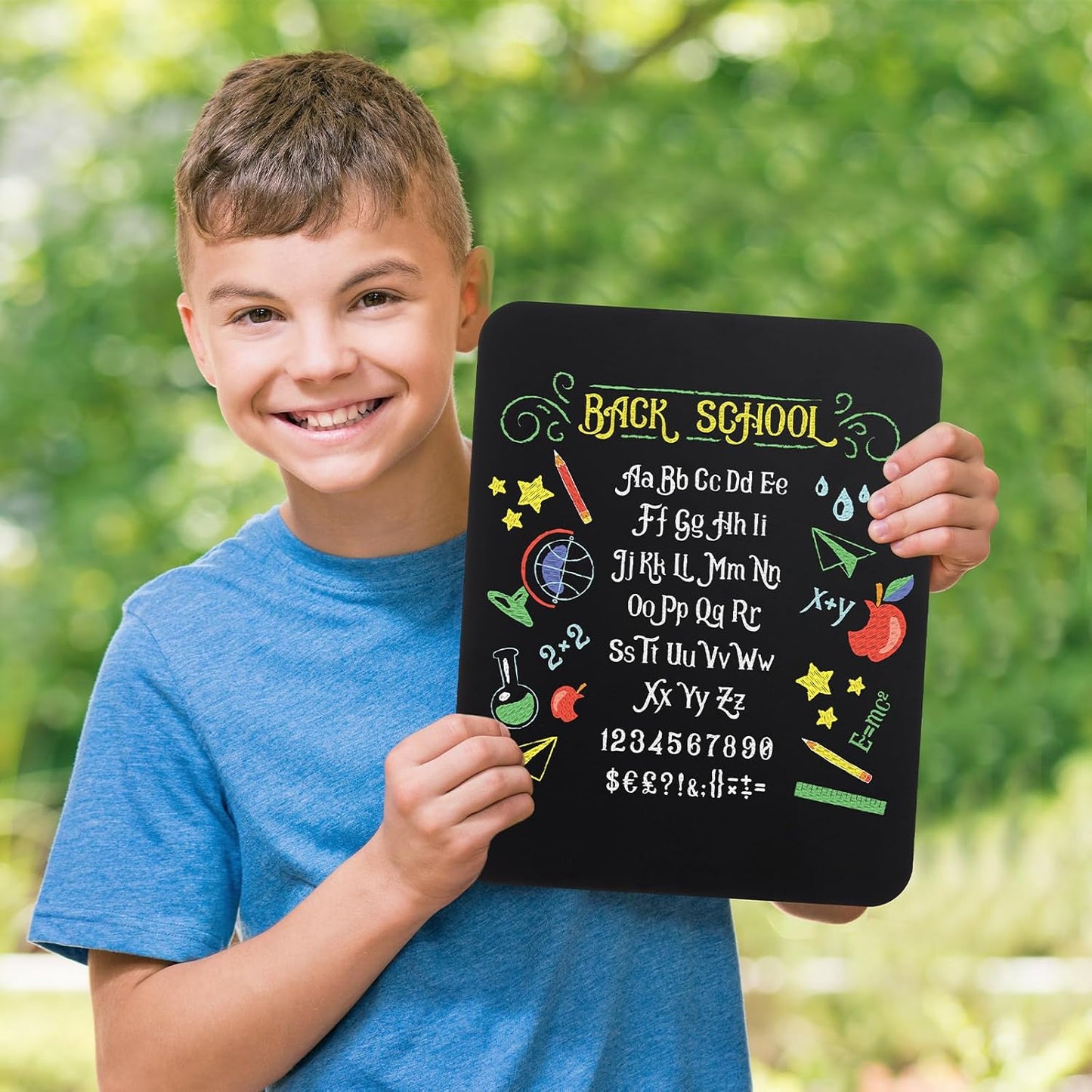 DOUBLE-SIDED WOOD CHALKBOARD FOR KIDS 9.5" X 12"