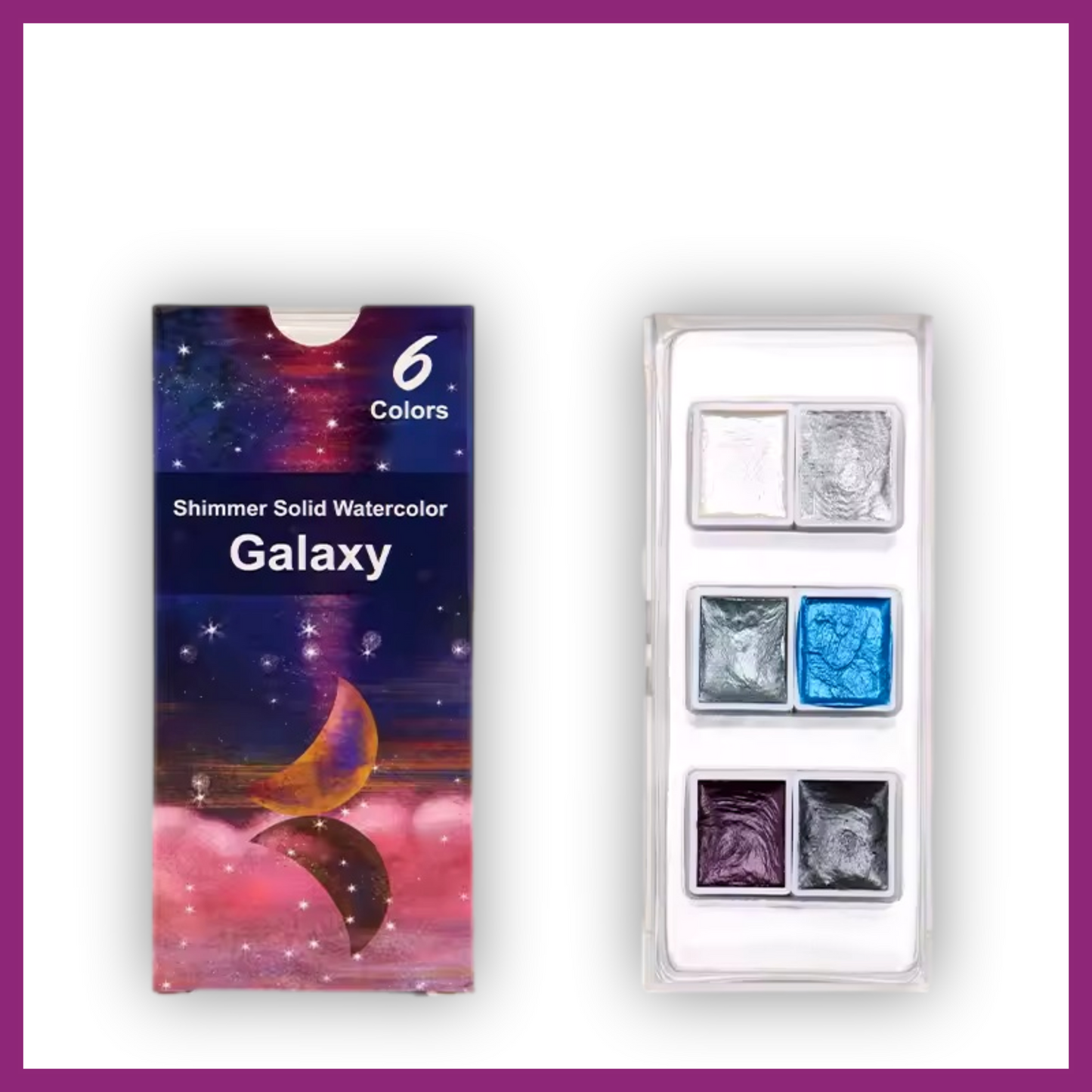 6 COLOR MINI WATERCOLOR PAINT PANS