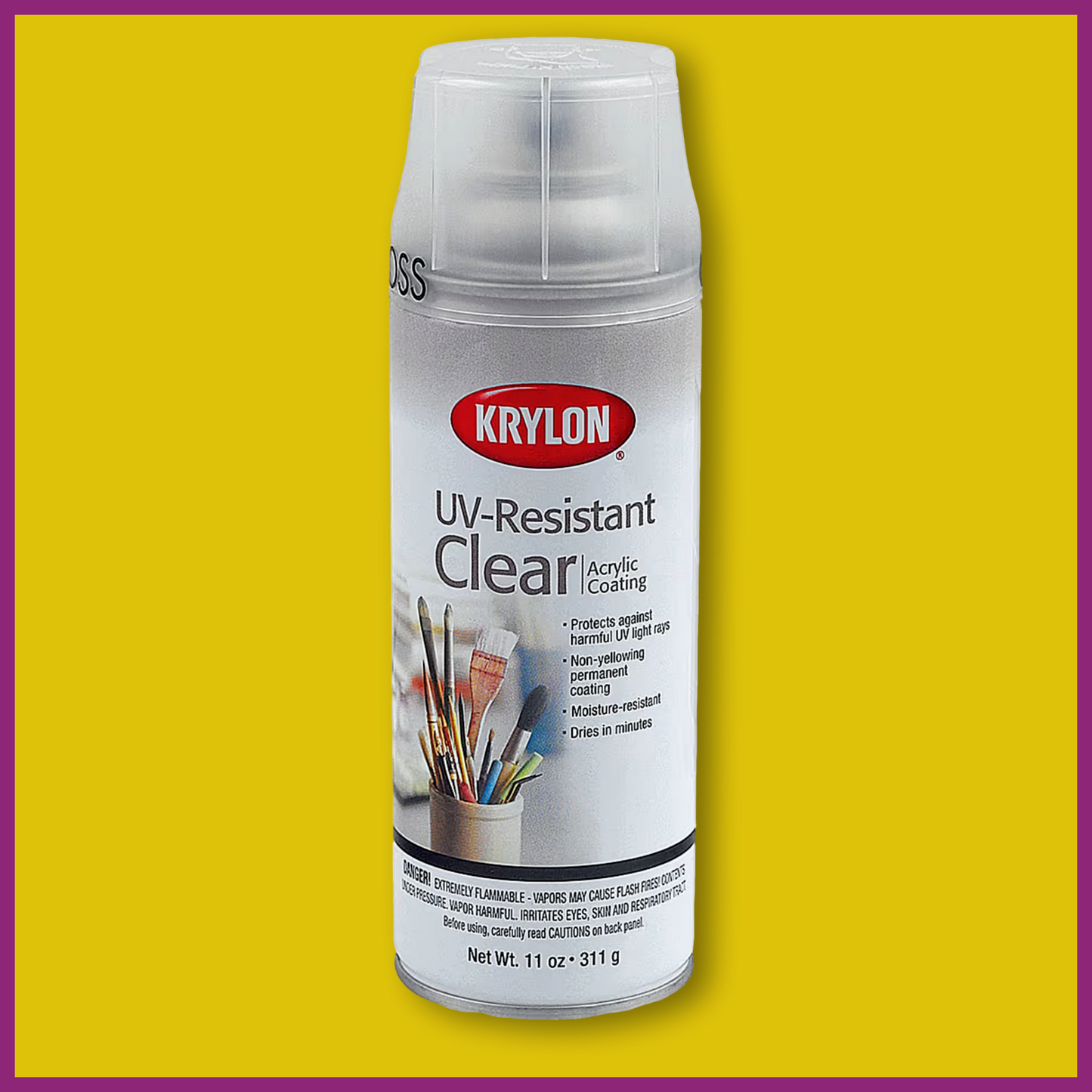 KRYLON UV RESISTANT CLEAR ACRYLIC COATING - 11oz