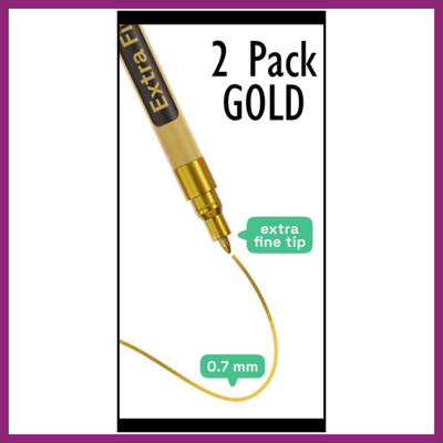 OIL BASED EXTRA FINE TIP PAINT PENS - 2PK
