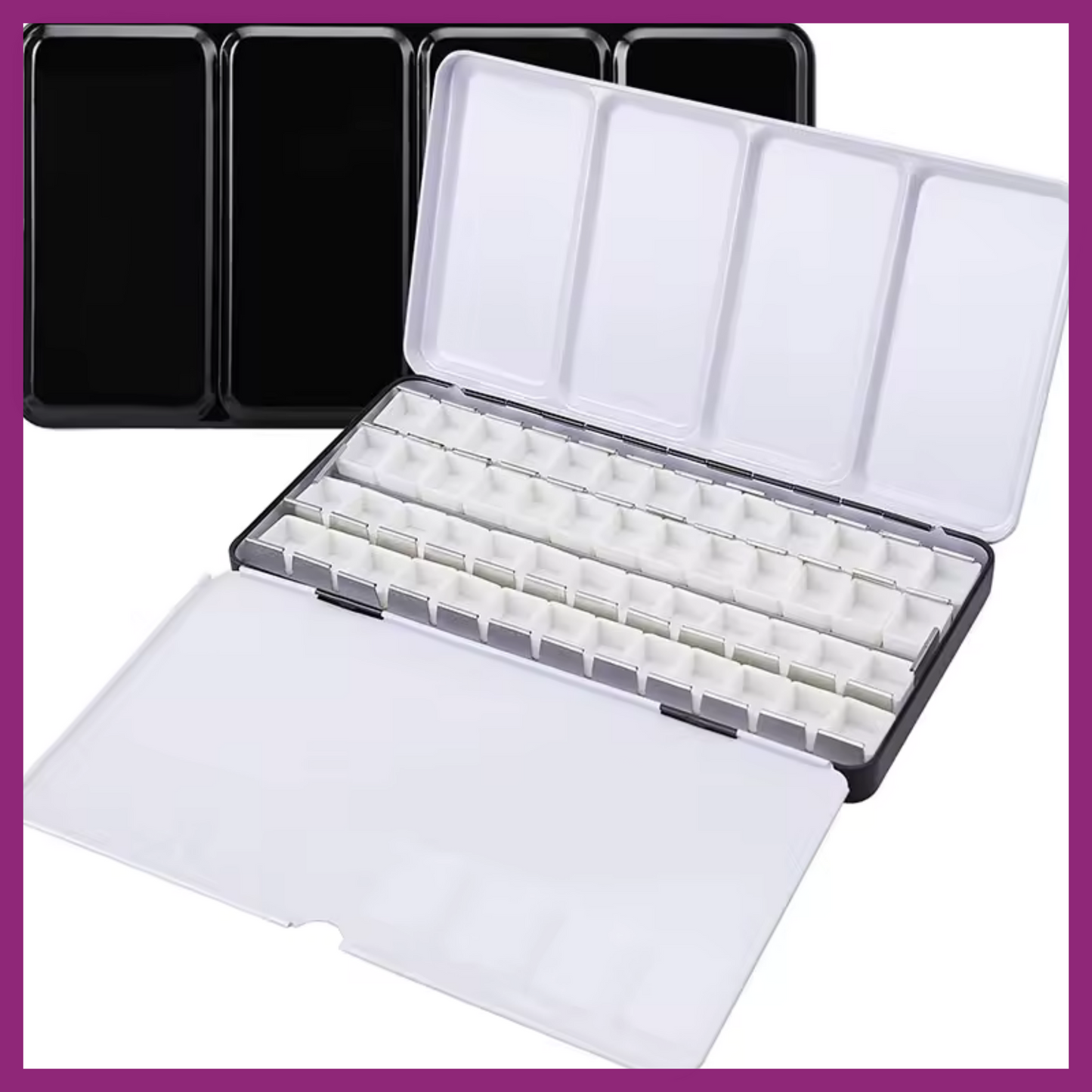 EMPTY METAL WATERCOLOR TIN PALETTES HALF PANS