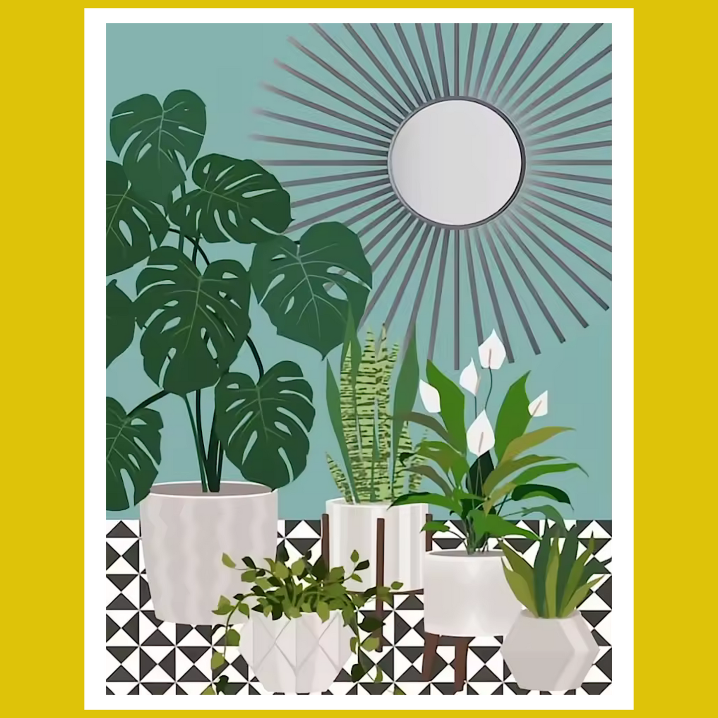 EASY STILL LIFE HOUSEPLANTS PAINT BY NUMBER KIT