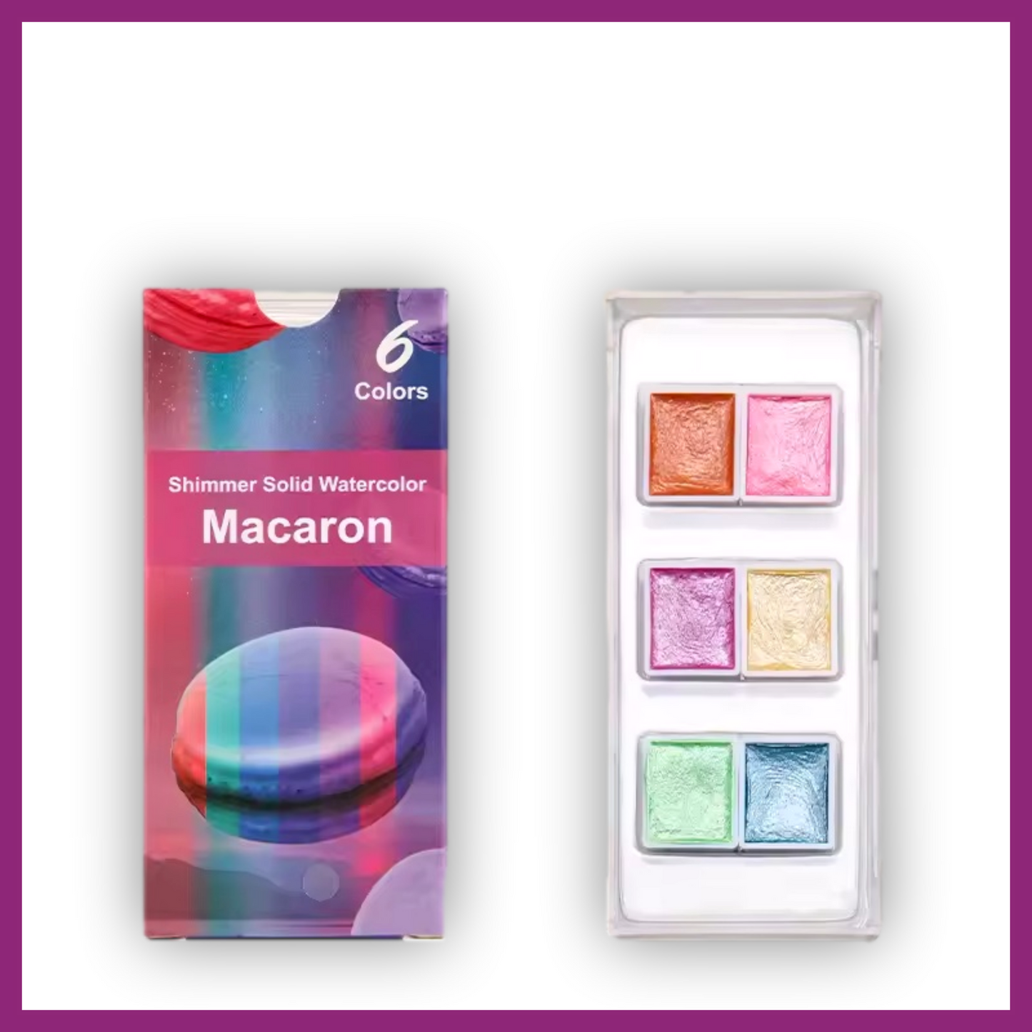 6 COLOR MINI WATERCOLOR PAINT PANS