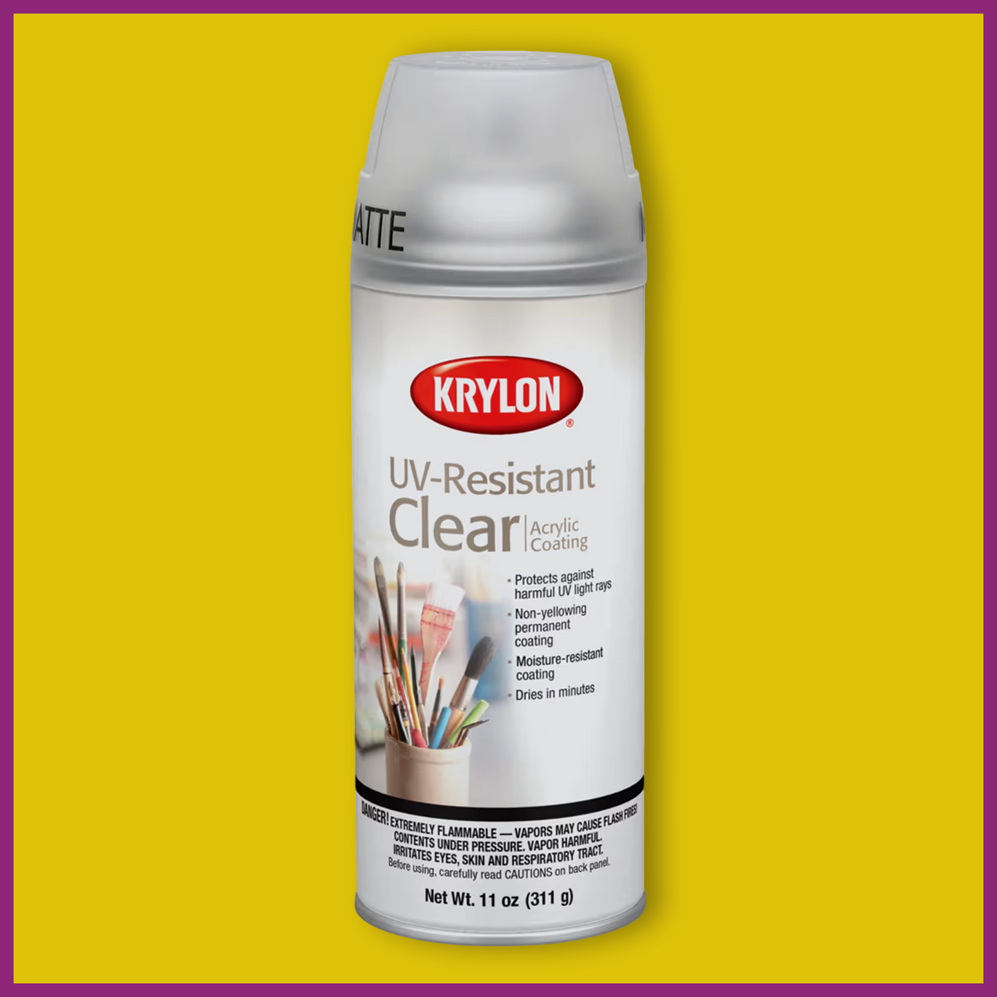 KRYLON UV RESISTANT CLEAR ACRYLIC COATING - 11oz