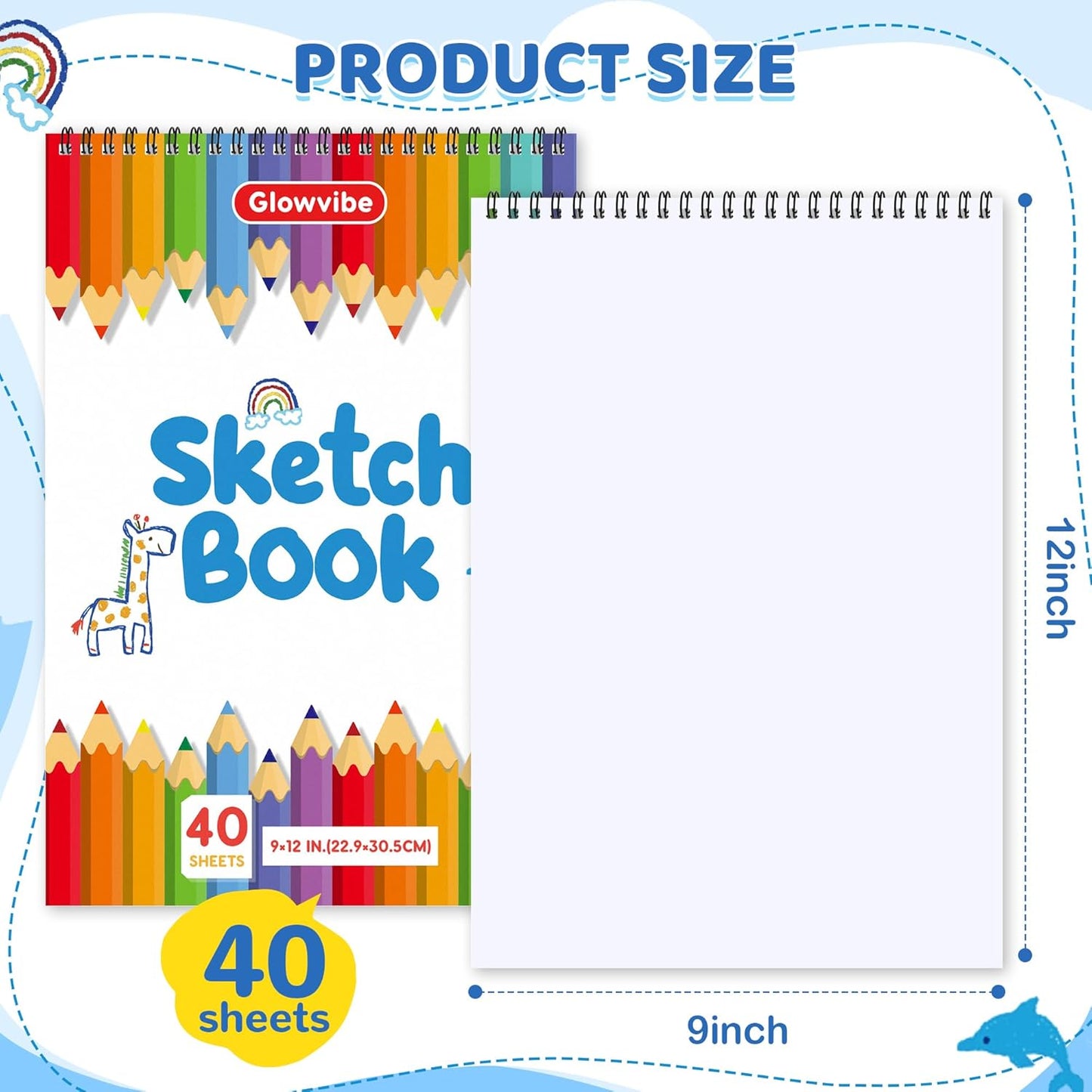KIDS SKETCH PAD 9X12 40 SHEETS