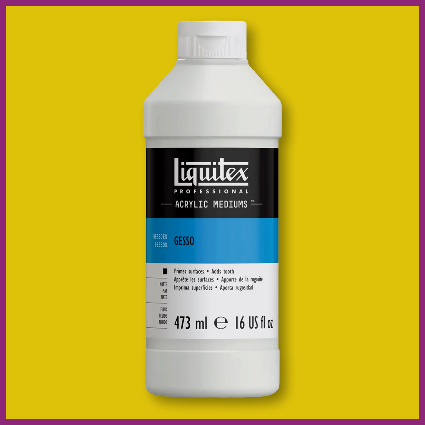 LIQUITEX ACRYLIC MEDIUM - WHITE GESSO 16oz