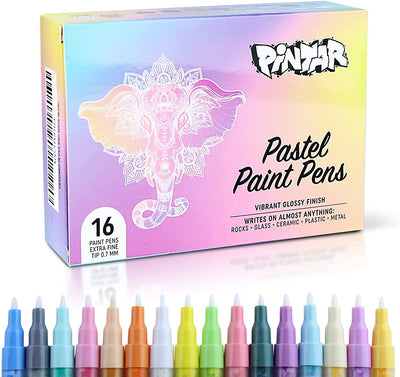 Pintar 16 Pack Acrylic Pastel Paint Pens - 0.7mm - 16ct