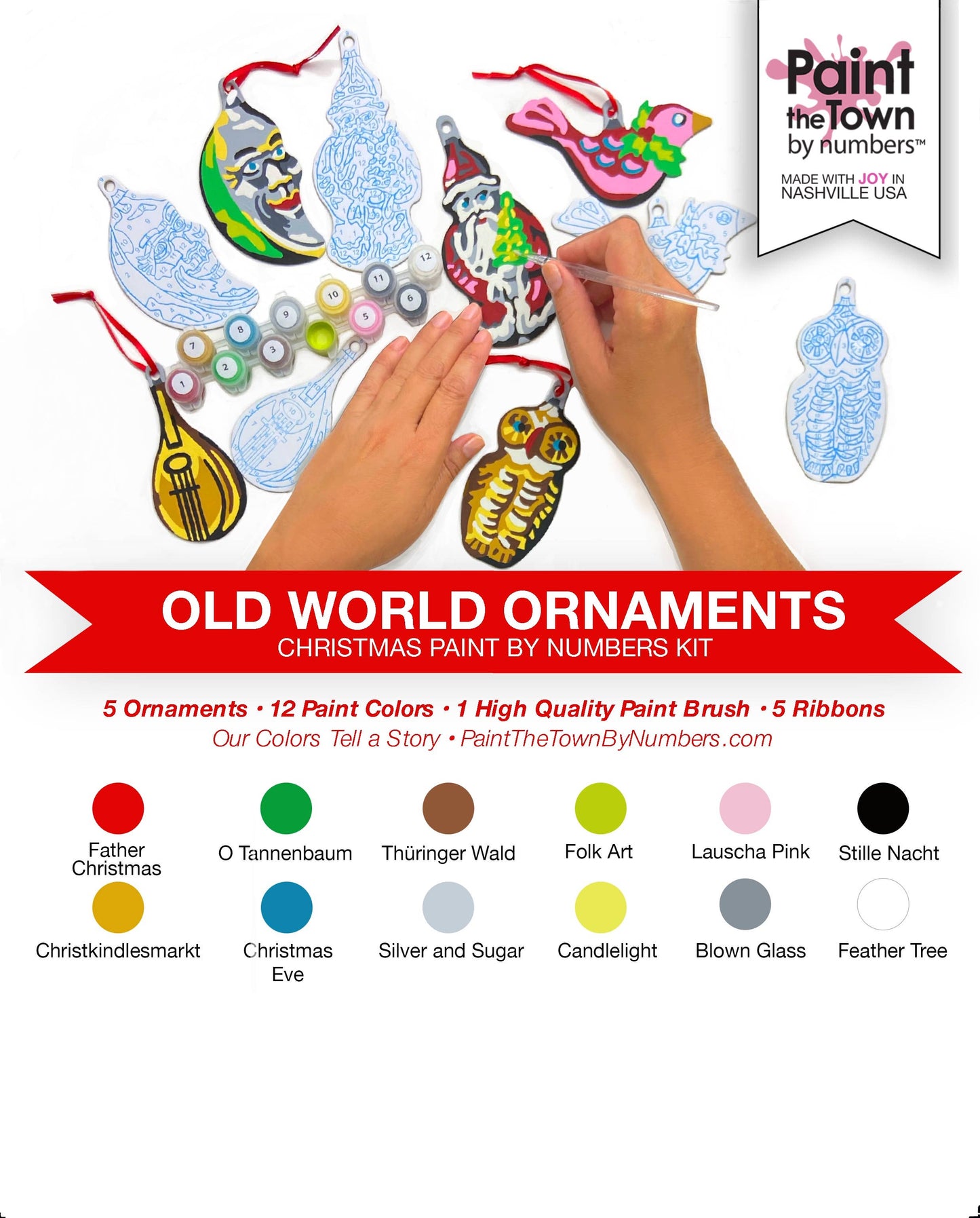 Old World Christmas Ornaments Paint by Number Kit