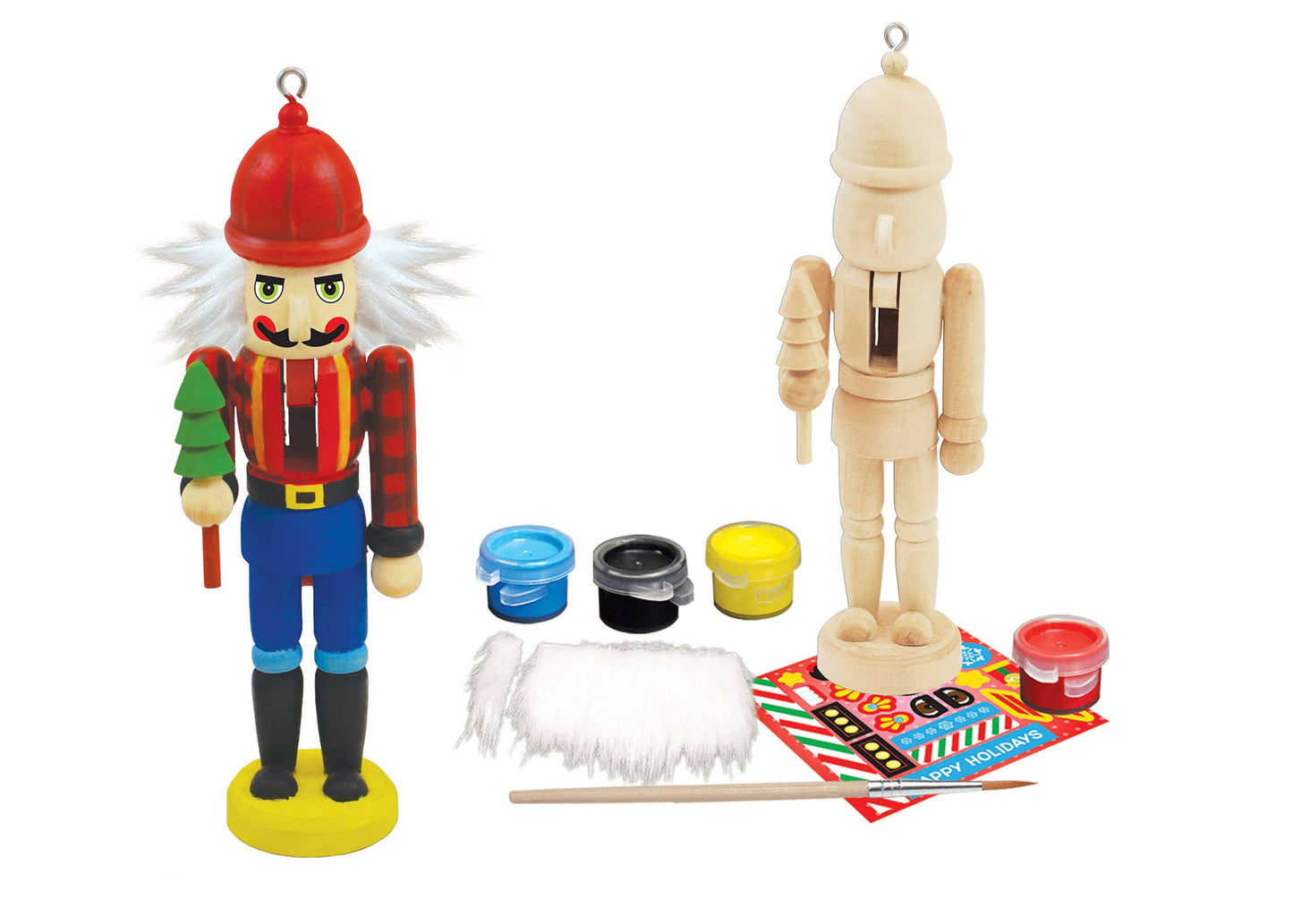 Nutcracker Lumberjack Ornament Wood Paint Kit