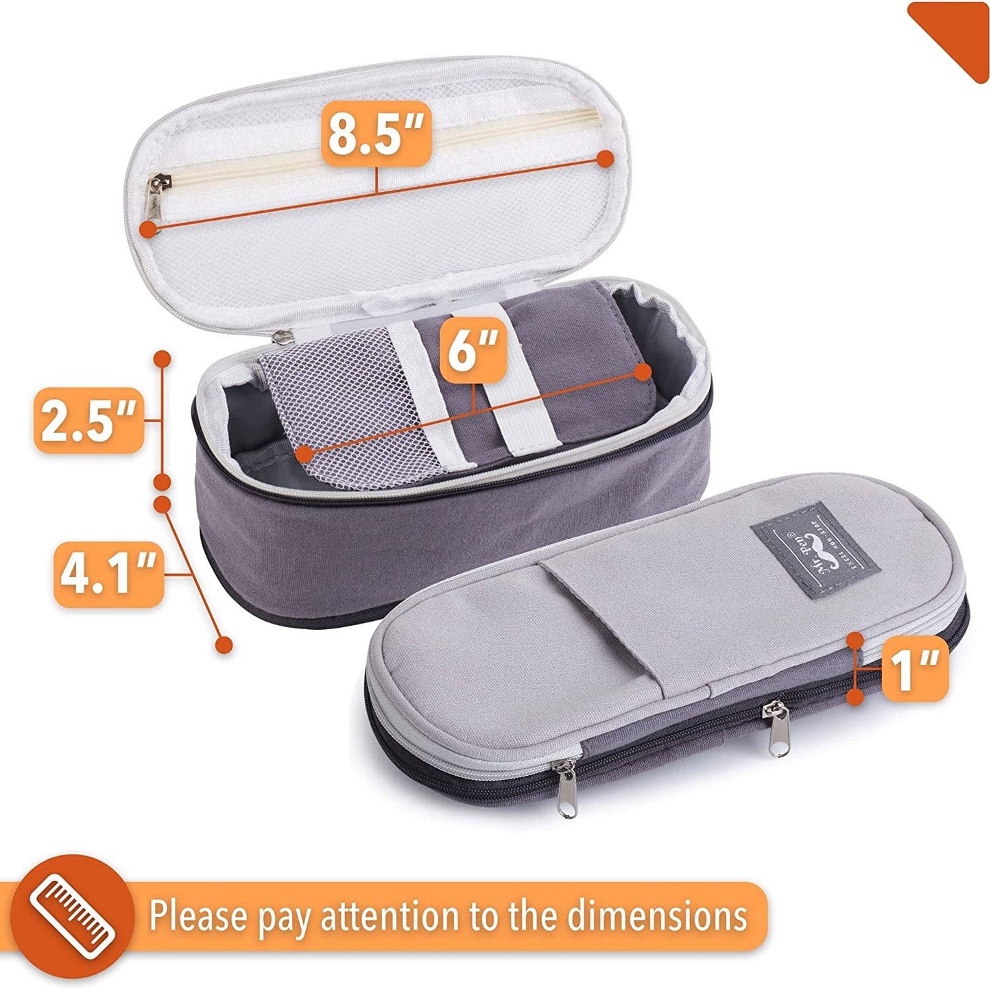 Mr. Pen Grey Pencil Case and Pouch