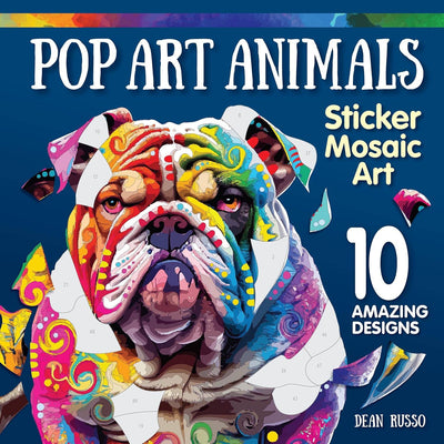 Pop Art Animals Sticker Mosaic Art Book - 10 Amazing Designs