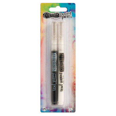 Dylusions Paint Pens Black & White, 2pc