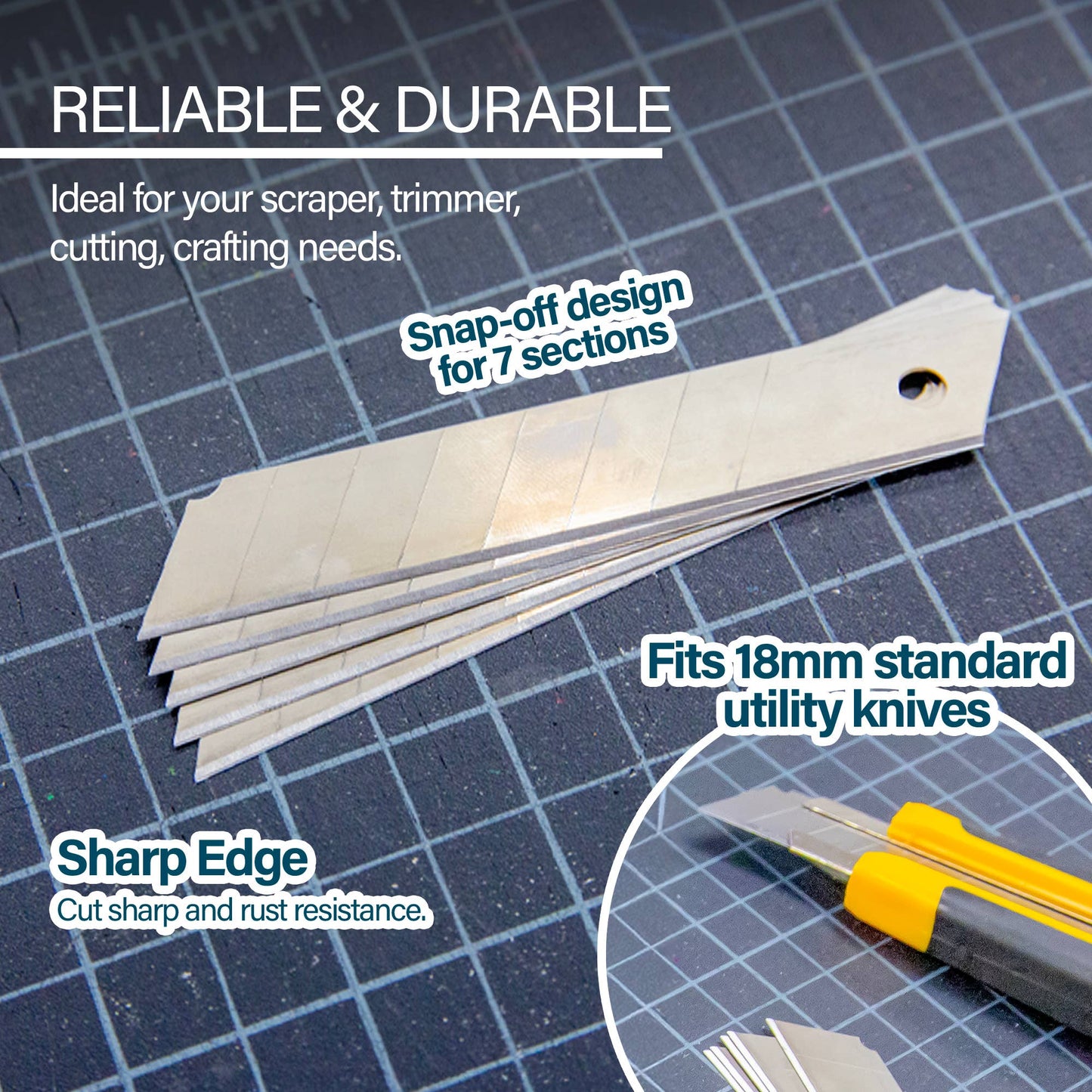 18 mm Snap-Off Replacement Blades in Tube
