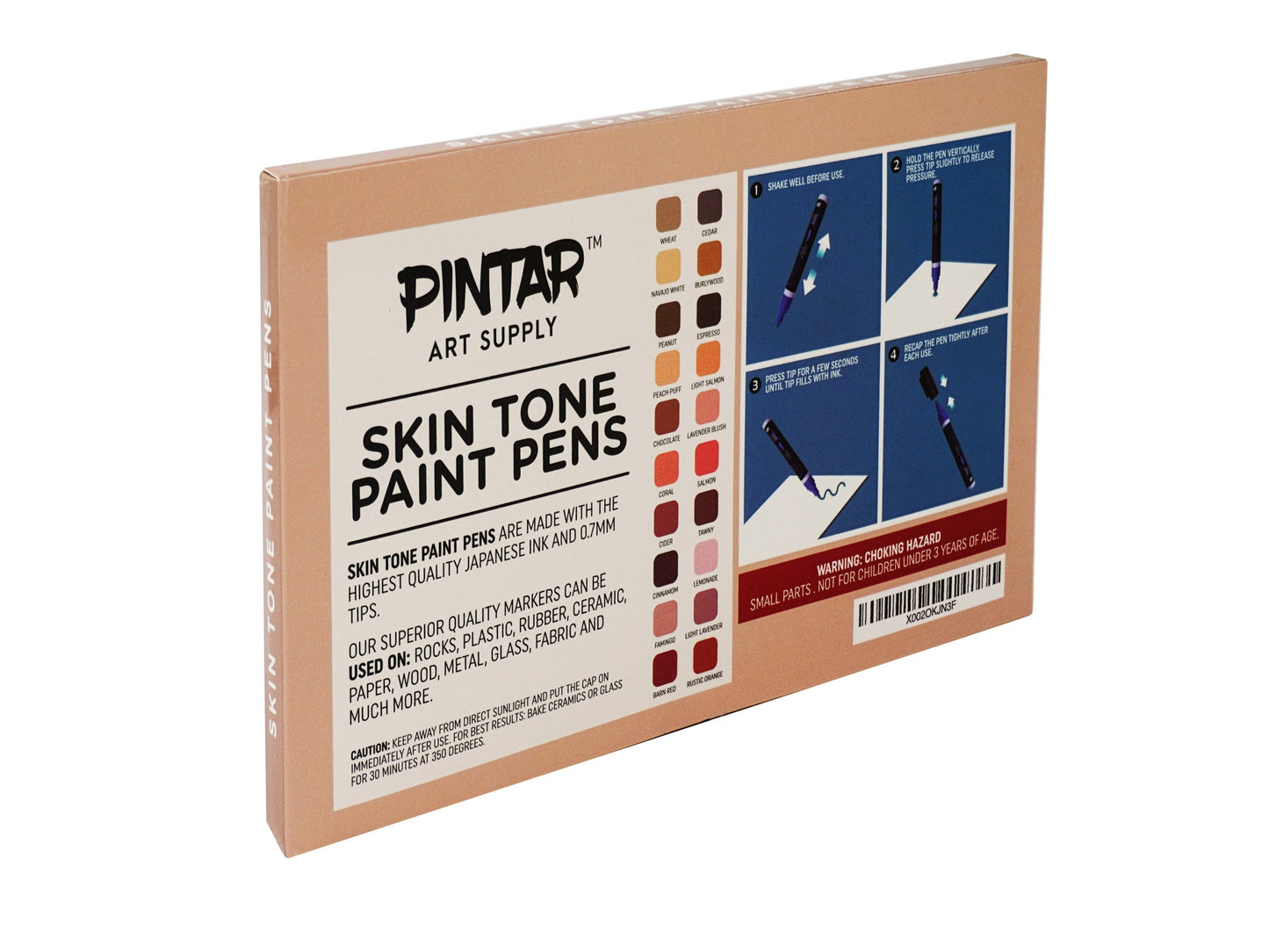 Pintar Skin Tone Acrylic Paint Pen Set - 0.7mm - 20PK