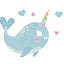 Narwhal Love Zipper Pouch
